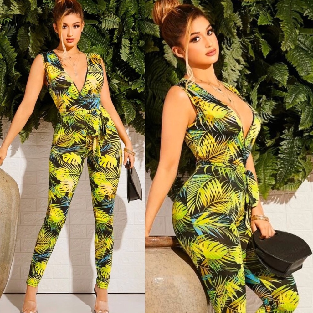 Lizzette Wrap Belted Jumpsuit